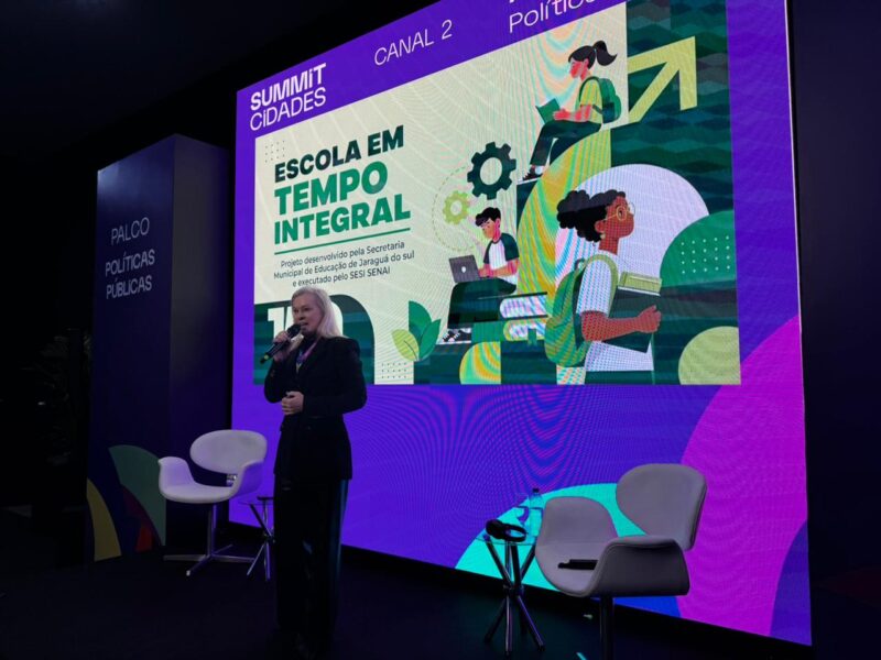 Rede municipal de Jaraguá do Sul apresenta case de Educação em Tempo Integral no Summit Cidades 2026