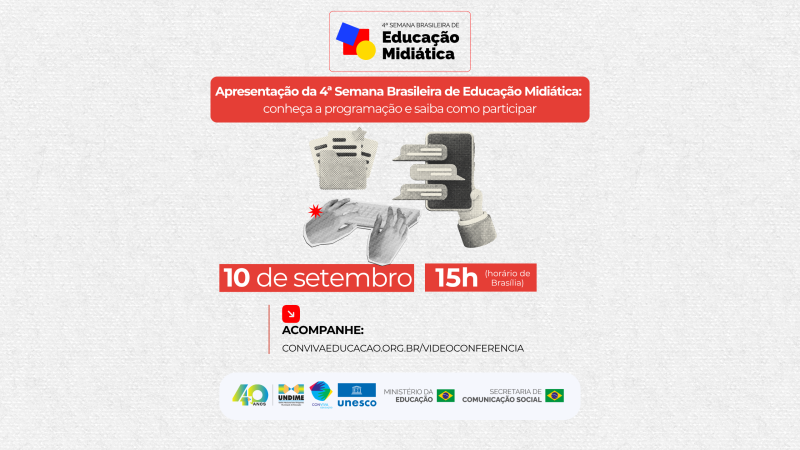 Undime realiza live de apresentação da 4ª Semana Brasileira de Educação Midiática